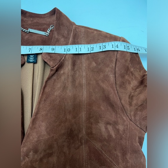 WHITE HOUSE BLACK MARKET * SUEDE CASCADE LAPEL JACKET * 100% LEATHER SIZE Small - Picture 13 of 13